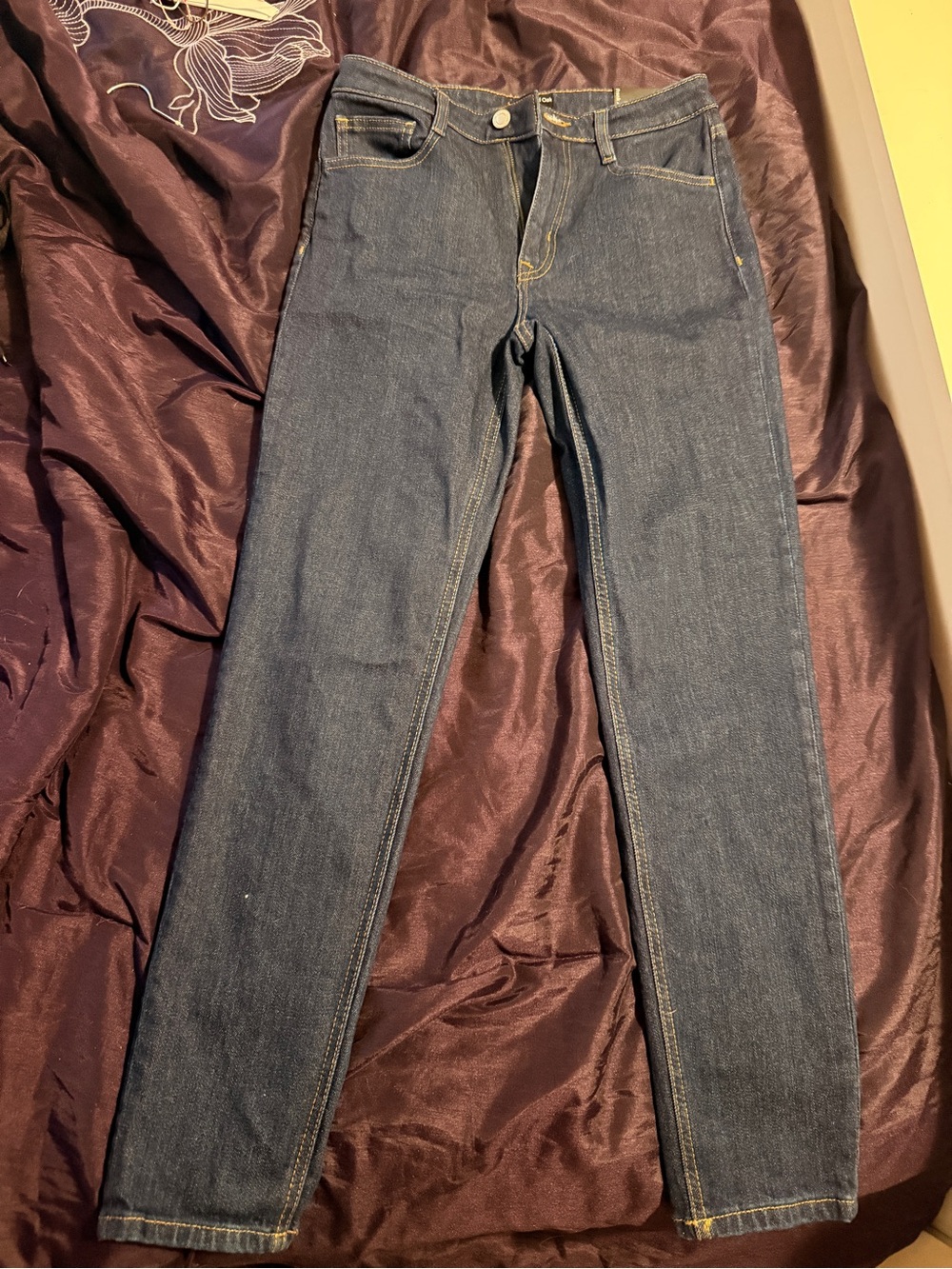 Frank & Oak Women's Dark Blue Straight Leg Jeans